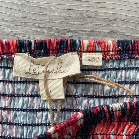 Anthropologie Let Me Be Smocked Crop Top in Red/orange and Navy NWT- Sz S, M & L - Picture 13 of 15